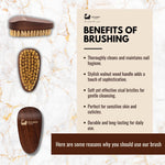 Eco Bath Nagelbürste aus natürlichem Sisal-Walnussholz 