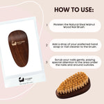 Eco Bath Nagelbürste aus natürlichem Sisal-Walnussholz 