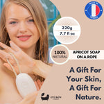 Öko-Badeseife aus Eselsmilch am Seil – 220 g 