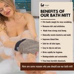 Gant de bain en chanvre et sisal naturel noir 