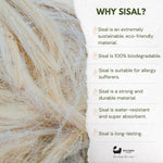 Gant de bain en chanvre et sisal naturel noir 