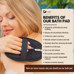 Coussin de bain en chanvre et sisal naturel noir 