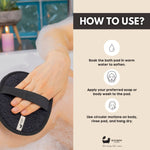 Coussin de bain en chanvre et sisal naturel noir 