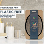 Coussin de bain en chanvre et sisal naturel noir 