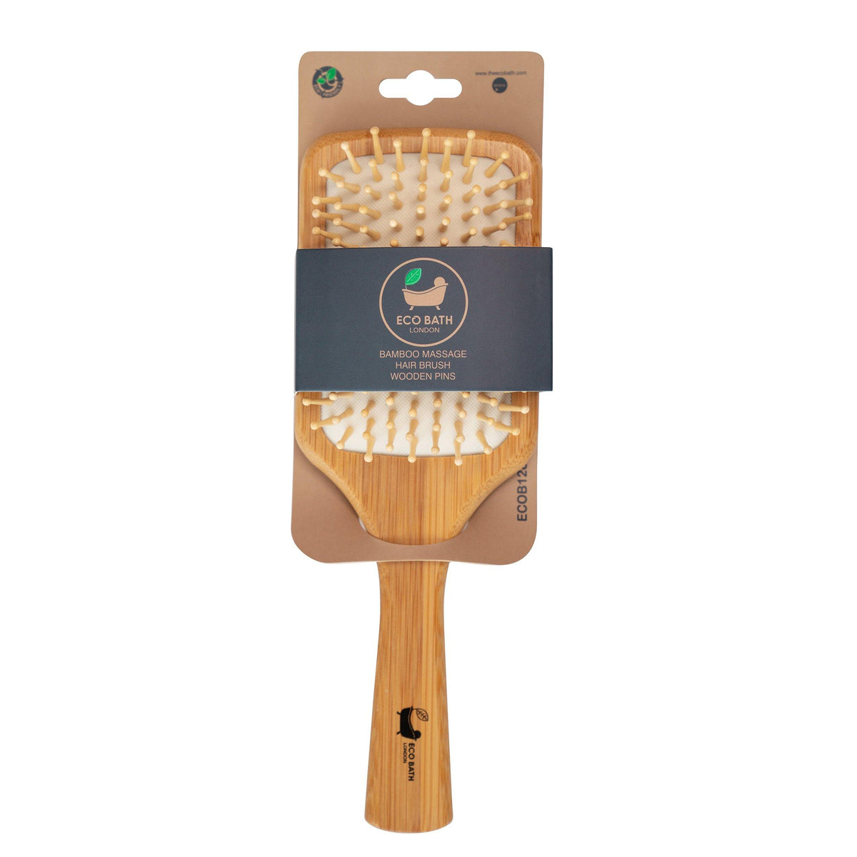 Eco Bath Bamboo Hair Brush with Wooden Pins - Eco Bath London™