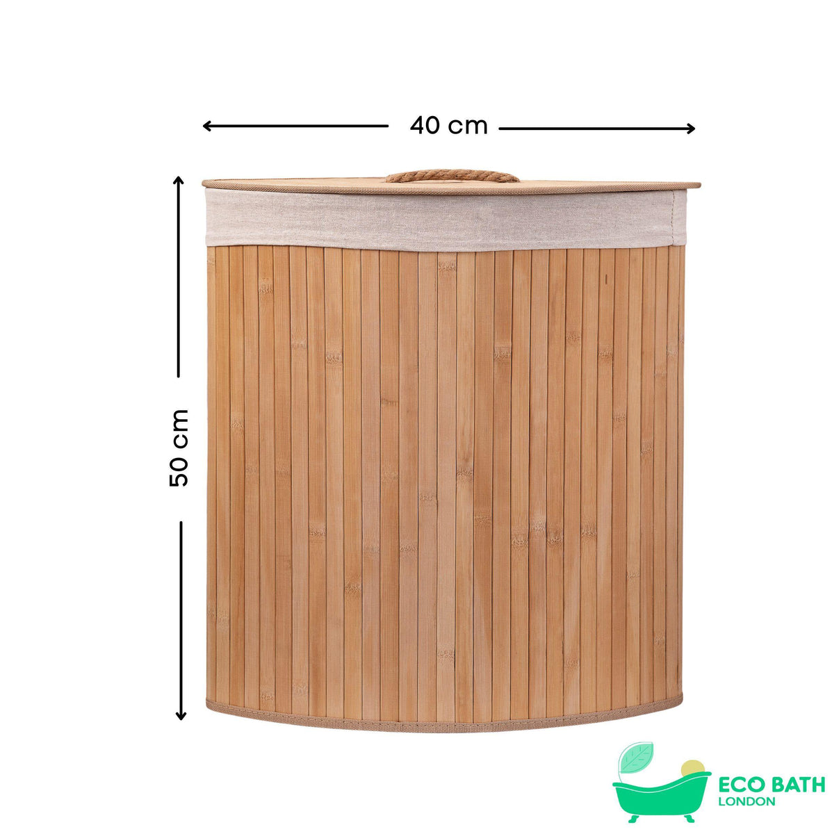 Eco Bath Laundry Basket with Lid and Removable Lining - Eco Bath London™