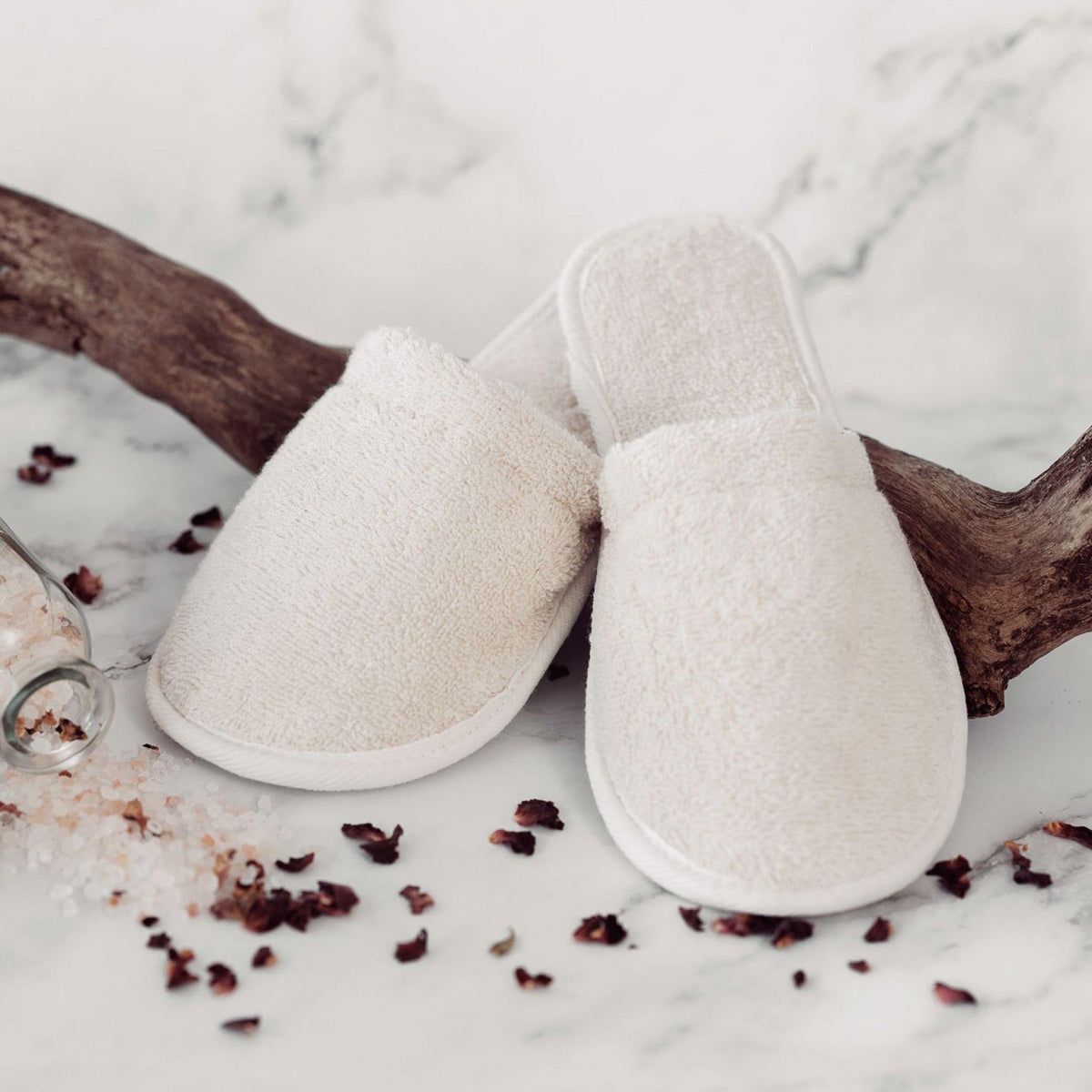 Eco Bath Natural Toweling Slippers - Naturally, Hypoallergenic - Eco Bath London™