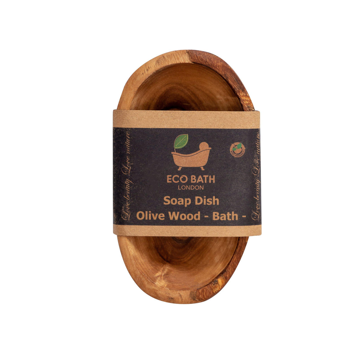 Eco Bath Soap Dish - Olive Wood Bath Shape - Eco Bath London™