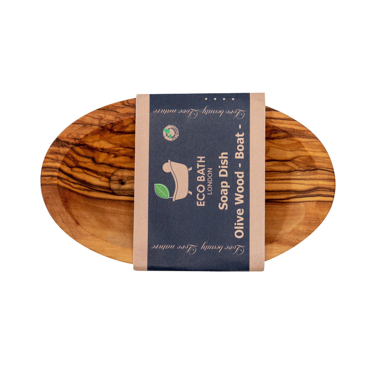 Eco Bath Soap Dish – Olive Wood Boat Shape - Eco Bath London™